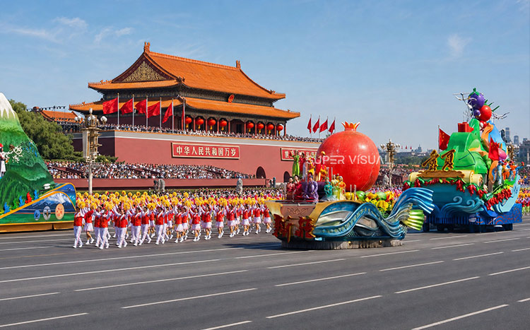 Xinjiang Float of the 70th anniversary of the parade's Repubic of China