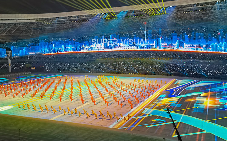 Opening Ceremony of  the 14th  National  Games  of the People's Republic of China 12000㎡ "LED Line Display"