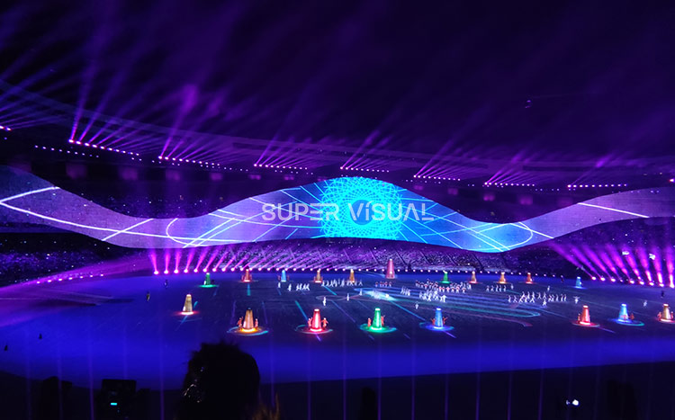 6000 ㎡ LED "ribbon" at opening Ceremony of the 15th Inner Mongolia Autonomous Region Games 